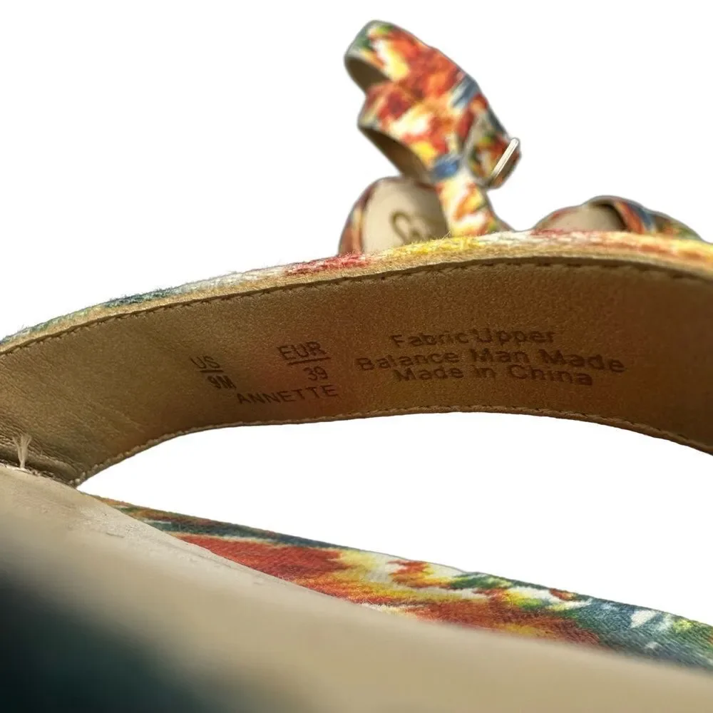 Circus Sam Edelman Multi Colored Annette Heeled Sandal Sz 9 - Picture 4 of 17